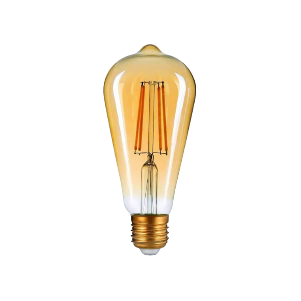 4W-Rustik Ampul ST64-Sarı