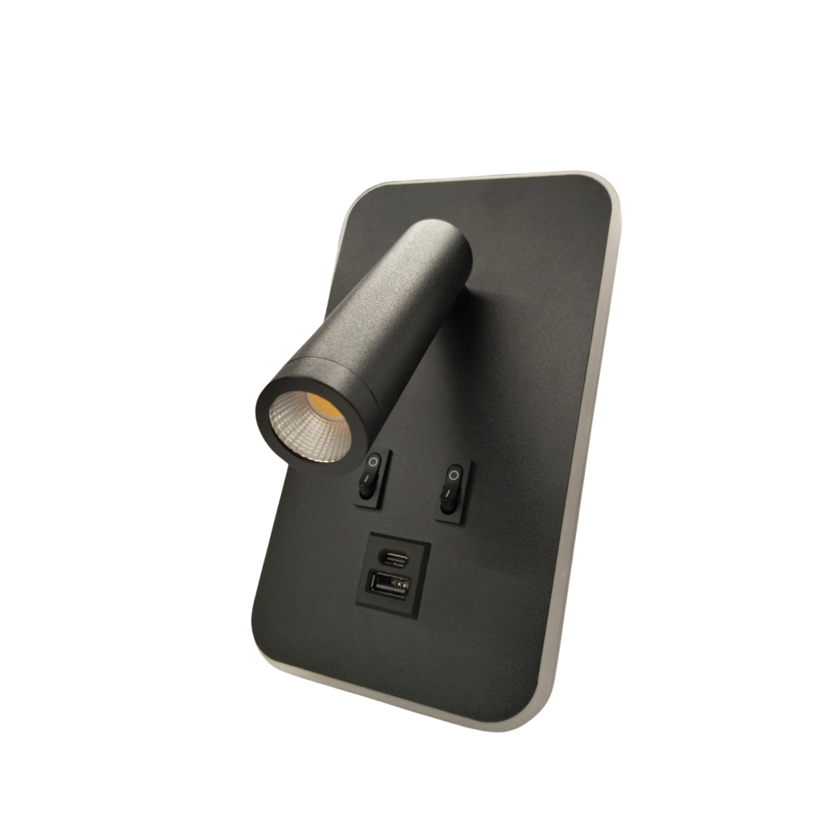 Aplik Vega 220V-8W-Siyah Kasa-USB + Type-C