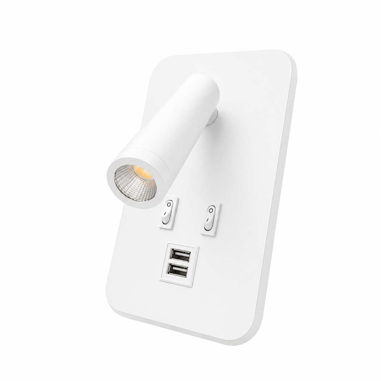 Aplik Vega 220V-8W-Beyaz Kasa-USB + USB