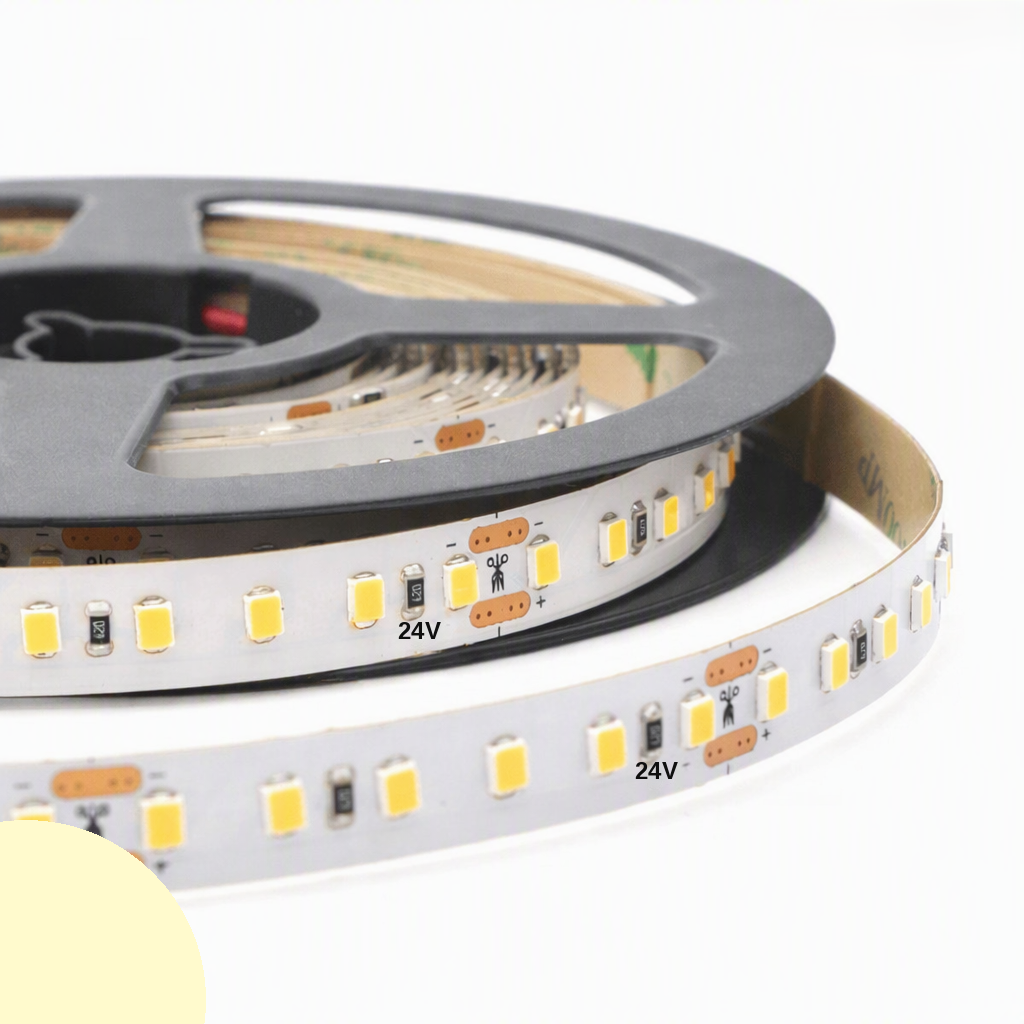 Светодиодная лента Для улицы Гирлянда-нить65 24V 5050 M/60 Двойной PCB-Тёплый белый