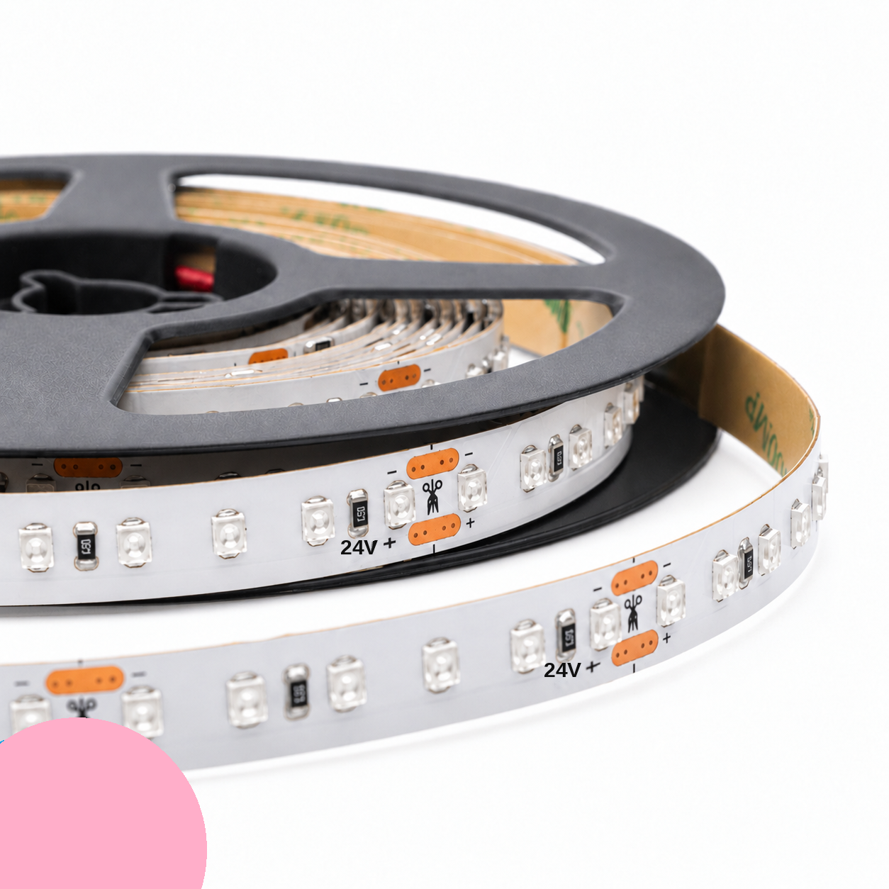Şerit Led Dış Mekan IP65 24V 5050 M/60 Double PCB-Pembe